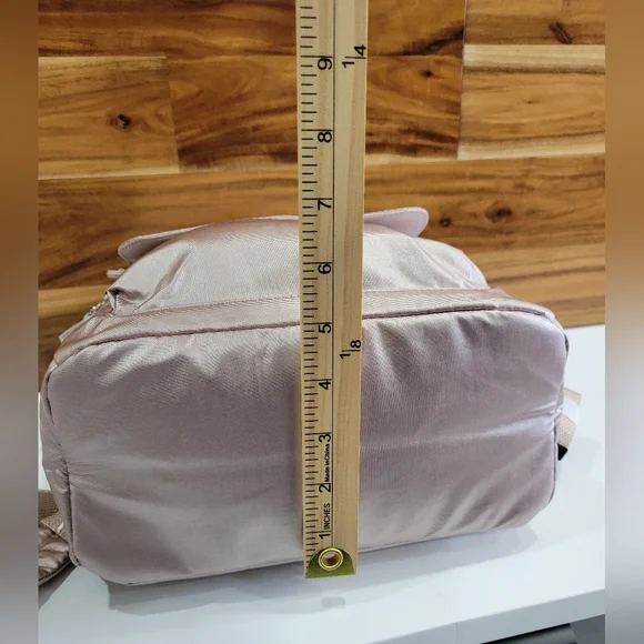 KIPLING BACKPACK METALLIC GOLD ROSE Matta Up Bag Medium NEW - Picture 11 of 15